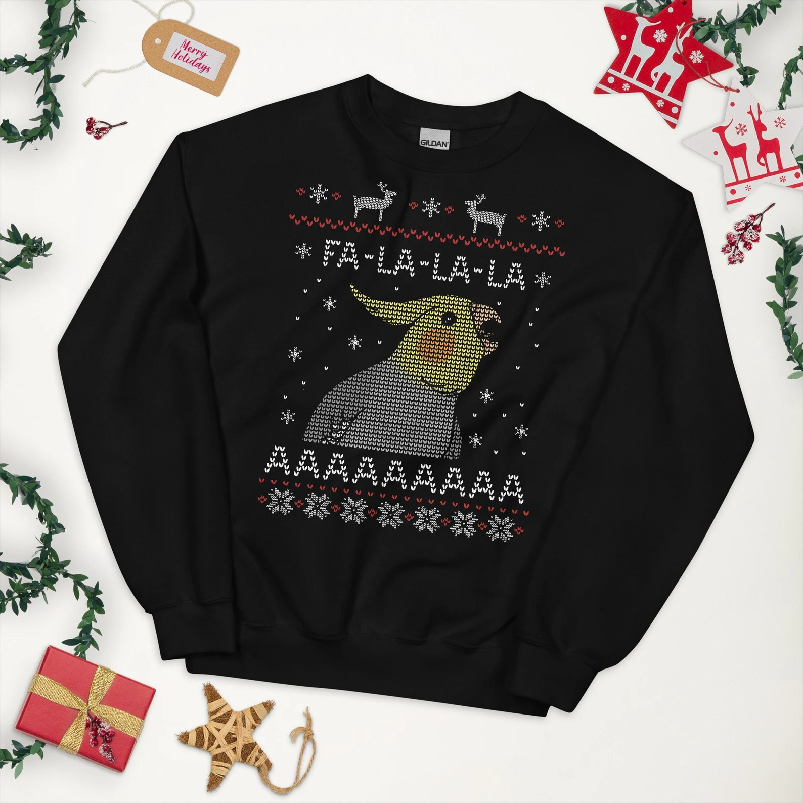 Ugly cockatiel Xmas sweater